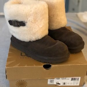 UGG Chocolate Brown Fur Boots